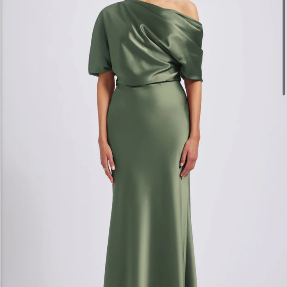 Amsale Green Maxi Dress